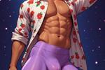 pablo rincon95 โ socksarehot1965 Fan Art Pablo Purple Pose in Hose