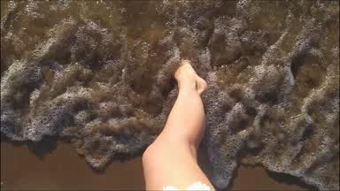 Feet on the waves