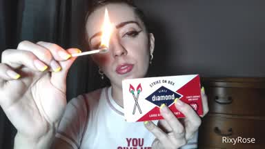 RixyRose Lighting Matches ASMR No Talking