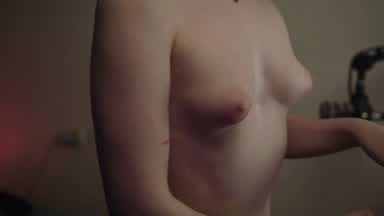Cream on naked body