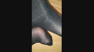 Asmr feet against each other in nylons and also