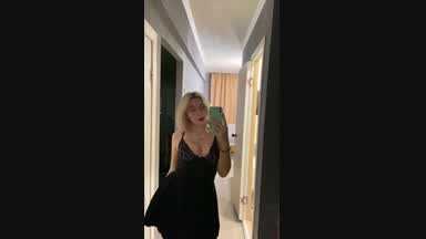 Sexy tease in dress