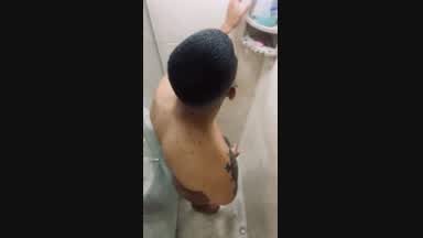 Taking a shower