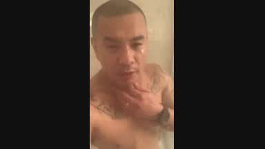 In the shower