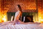 romantic girl on bed