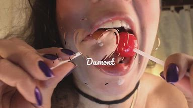 Lollipop with cream