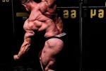 Flexing big guy muscle