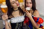 A party to celebrate Oktoberfest) together with my
