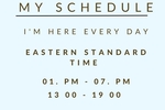 My schedule