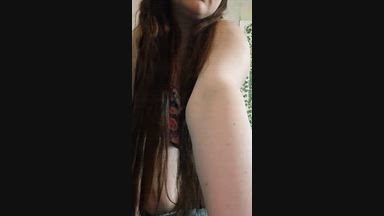 Riding my dildo and orgasm with Nora