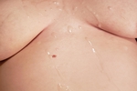 cum covered tits