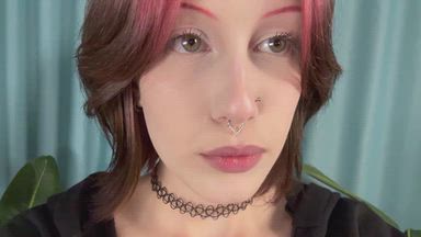 A close-up of my piercing
