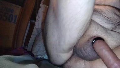Fucking myself with a gigantic toy