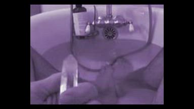 Sacred Ejaculation With Crystal in Bath Tub