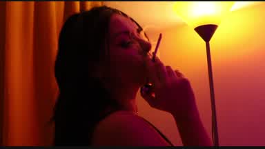 Curz smokes seductively captivating and mysterious
