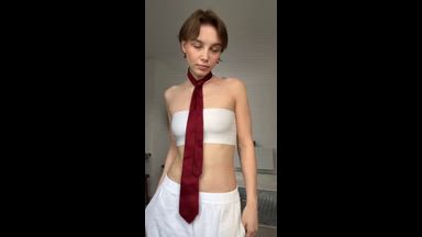 Would you like to pull me towards you by this tie?