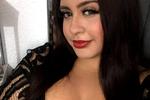 Sexy girl with hair black