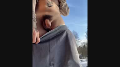 maxim — Naked in the snow outside