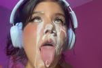 Sexy cute nasty obedient pet covered in cum