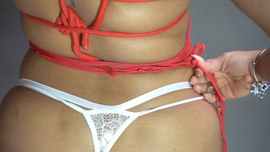 Look at my tied-up tits