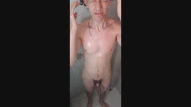 Taking a shower