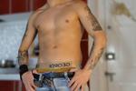 Shirtless jeans
