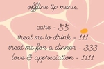 Offline Tip Menu