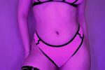 I'm in hot pink lingerie