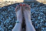 Aubree's Feet Photo Shoot at The Nude Beach