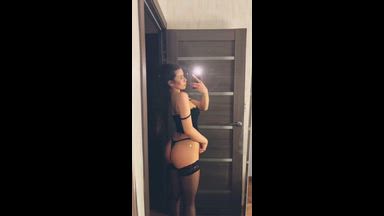 In panties and a top :3