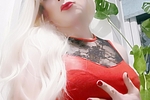 Blond in red xxx