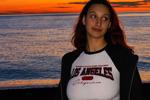 against the backdrop of the sunset