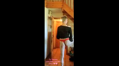 SISSY SLAVE from NY wearing red body stocking.