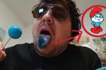 Smurf cum on my tongue