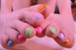Sexy Pastel Rainbow Toes