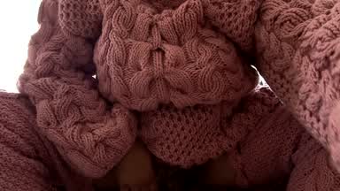 new pink sweater and skirt set