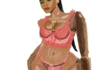 Unfinished artwork of women