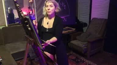 Painting in Kitten’s Studio