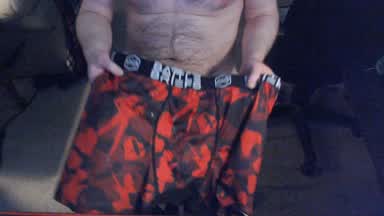 3-21-22 cum on red boxers!