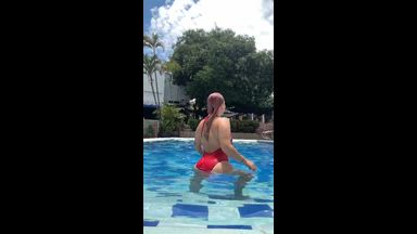swimming in my house while they watch me
