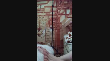 Polishing toe nails silver