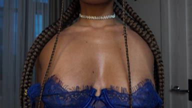 Squeezing my tits