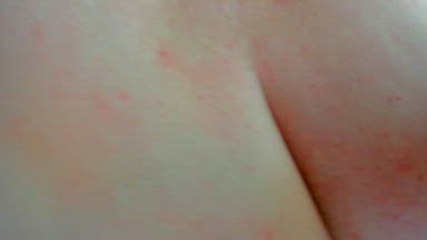 A hot tongue slides over the chest