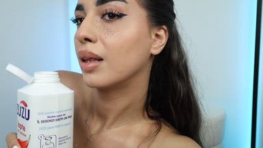 Pouring milk all over me