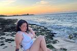 photos on the beach with a beautiful sunset