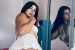 A very sensual white lingerie