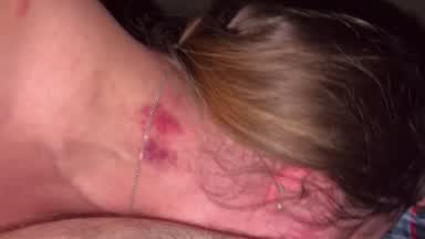 she cums hard while she deepthoats the cock