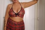 Charlis Red Check Sexy Cam Outfit
