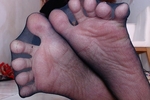 feet in nylon