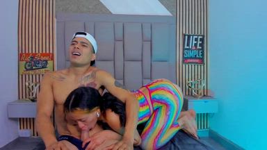 making the cock hard with blowjob🍆🔥